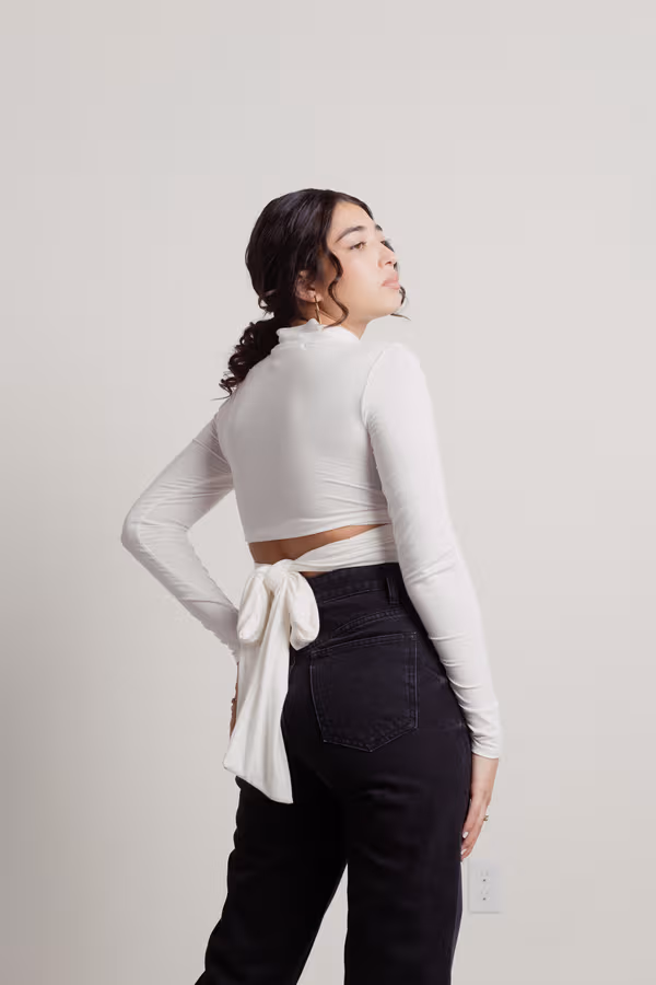 Born Again Crop Top - White