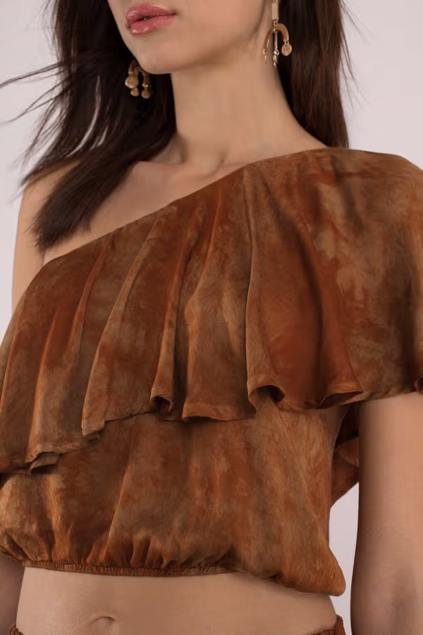 Blue Life Sophie Crop Top - Brown Multi