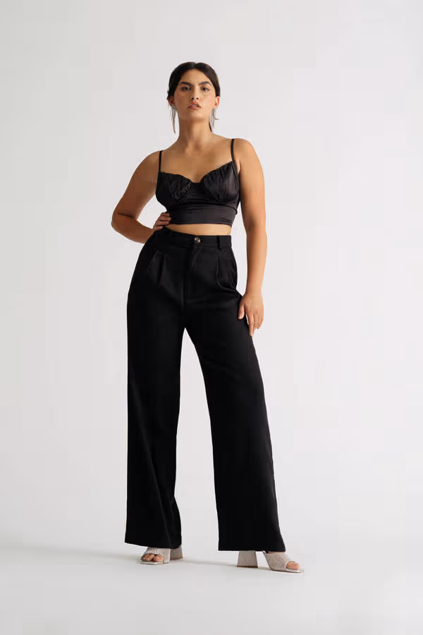 Will You Know Crop Top - Black