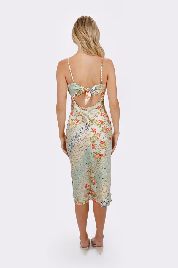 Ellianna Floral Cami Midi Dress - Ivory Mint