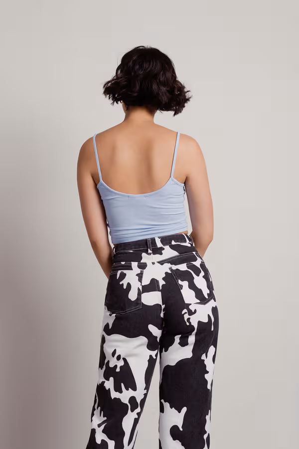 Just Relaxed Crop Top - Blue