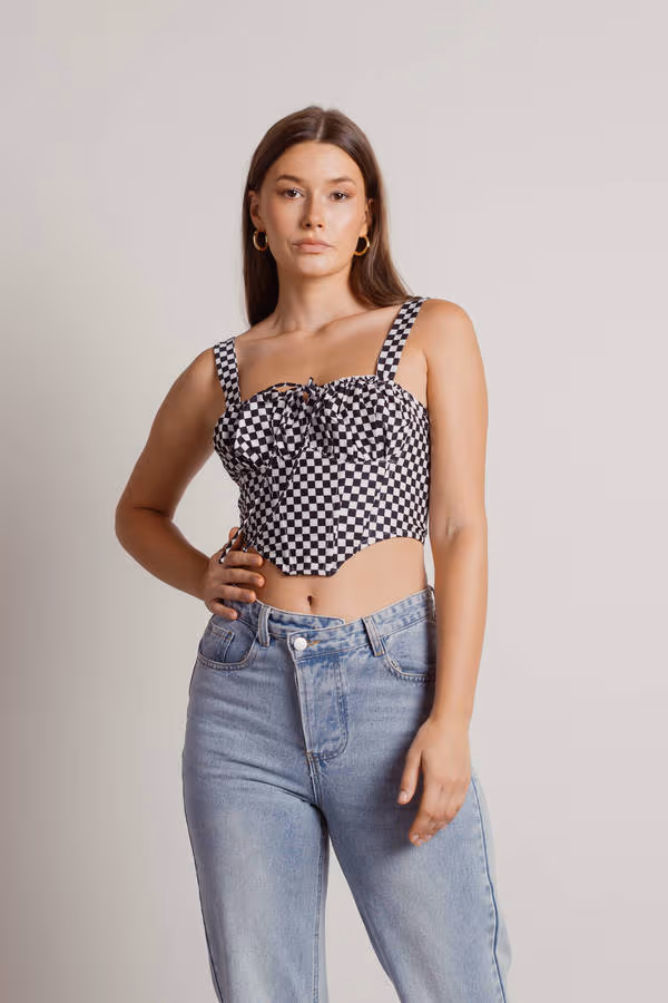 Focus On Me Corset Top - Blue