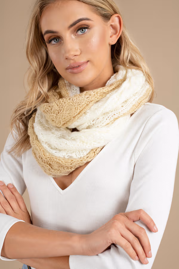 Ashbury Knitted Scarf - Toast
