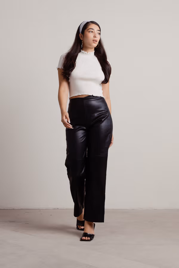 Josyphine Pleather Pants - Black