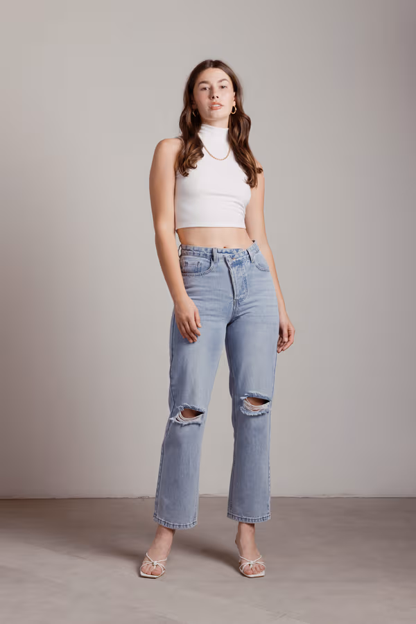 Neil Crop Top - Blue