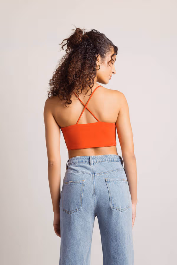 Drive To Malibu Crop Top - Red