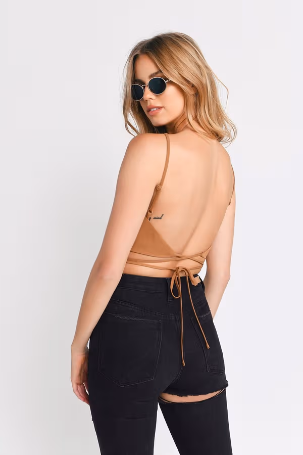 Kendall Crop Top - Camel