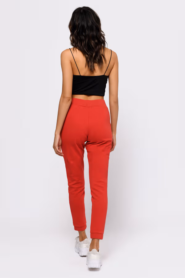 Ring Me Around Jogger Pants - Red