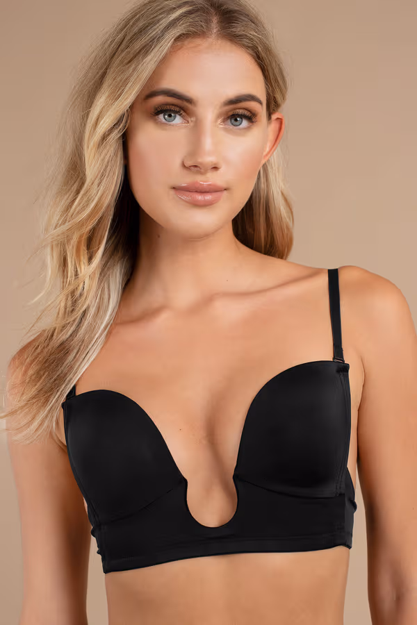 Deep V Bra - Black