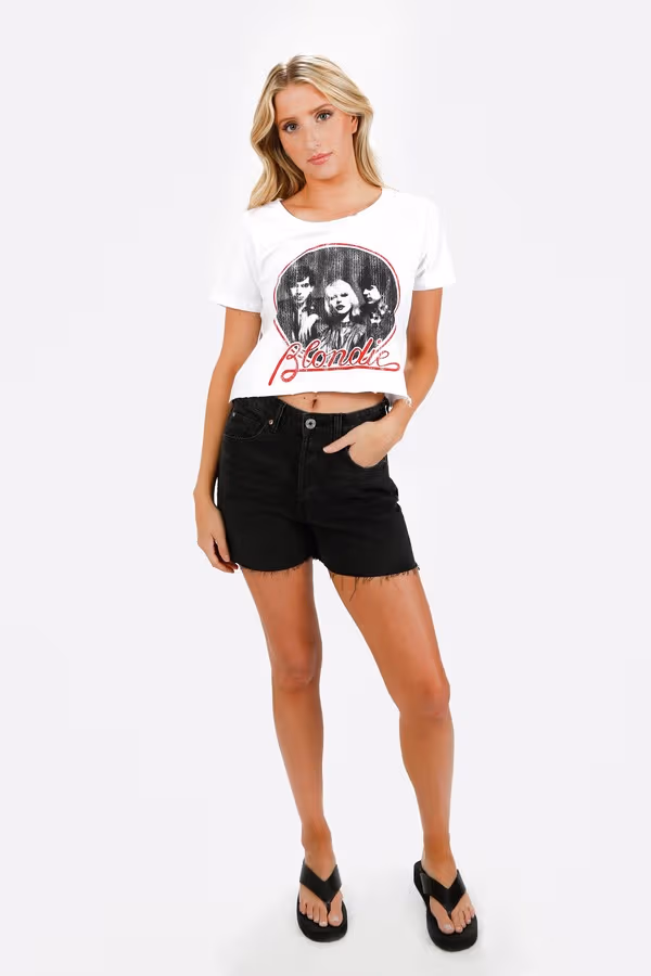 Kaiya Cropped Tee - White