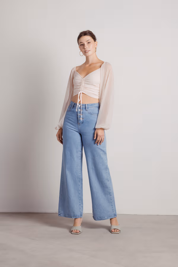 In The Abyss Crop Top - Cream