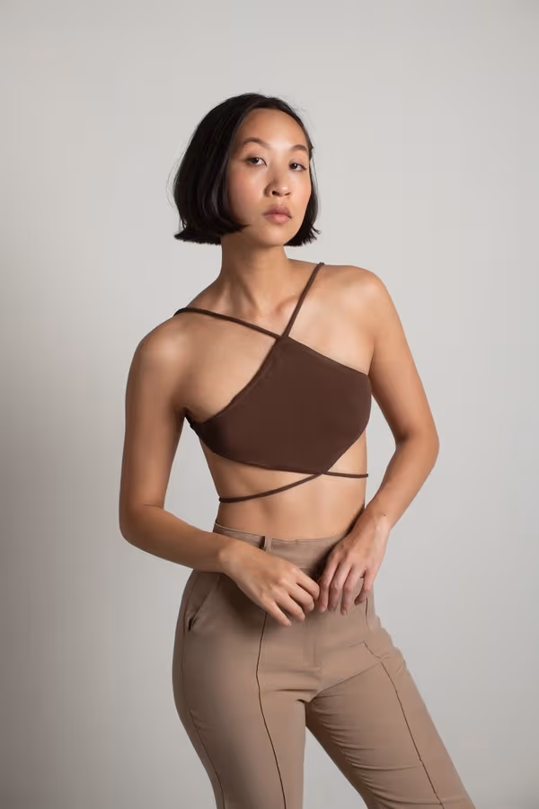 High Road Crop Top - Brown