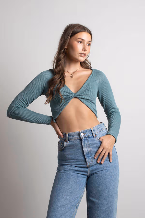 Madilyn Crop Top - Jade
