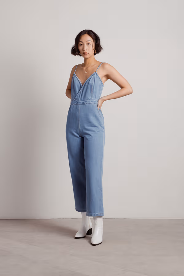 Jump Up Denim Jumpsuit - Medium Wash