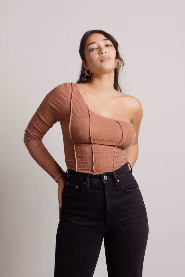 Kaylin Crop Top - Brick