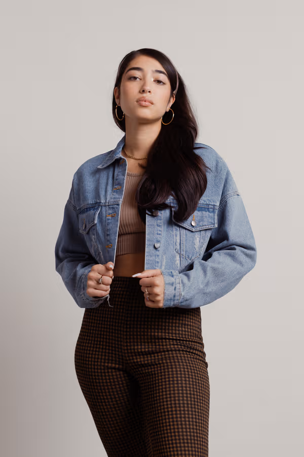 Shirley Cropped Jacket - Light Wash