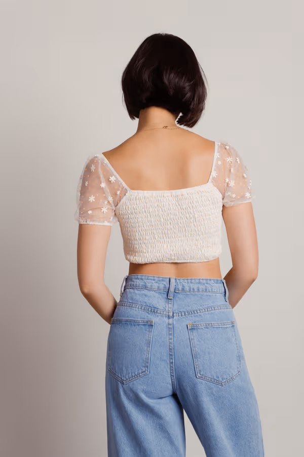 Lil Crush Crop Top - White