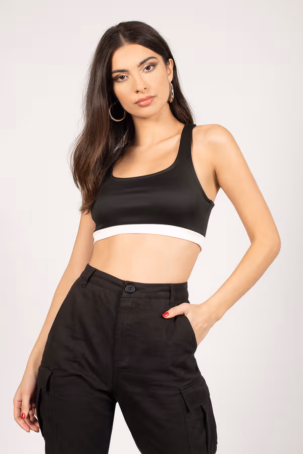 Melanie Crop Top - Black
