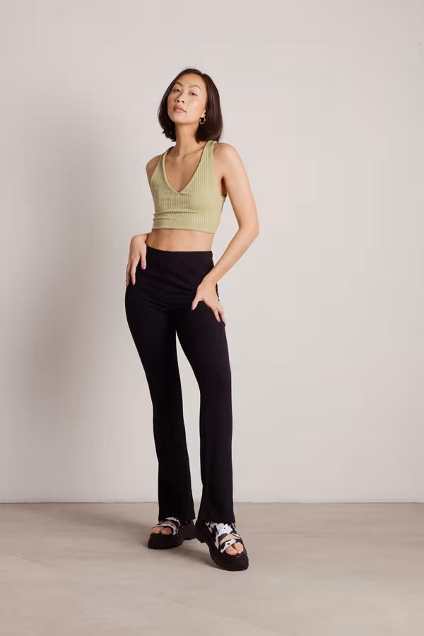 Just Dance Ribbed Pants - Black