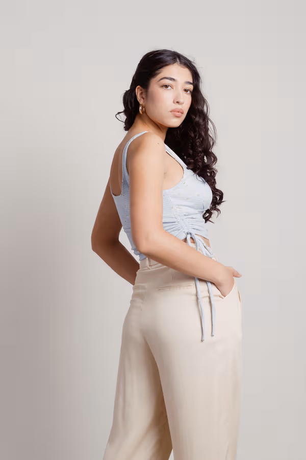 Just For You Crop Top - Blue