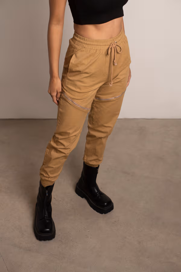 Concert Ready Jogger Pants - Khaki