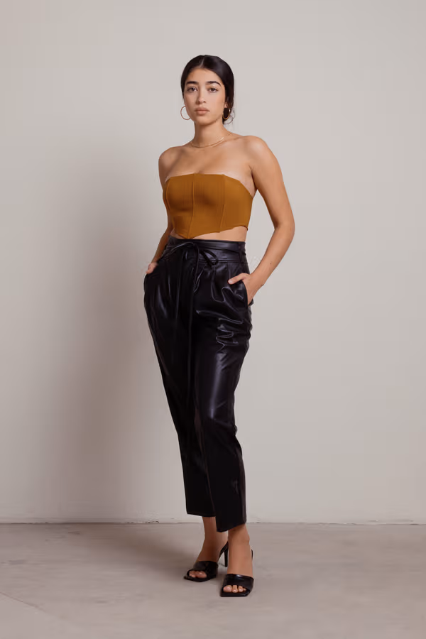 Lizzo Faux Leather Pants - Black