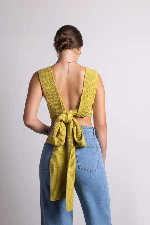 Meeko Crop Top - Kiwi Green