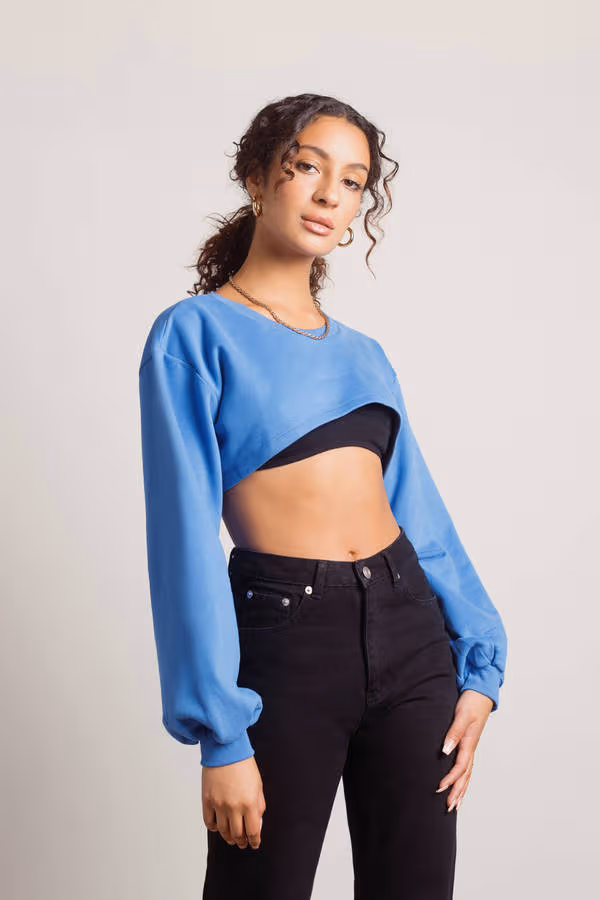 Homebody Crop Top - Blue