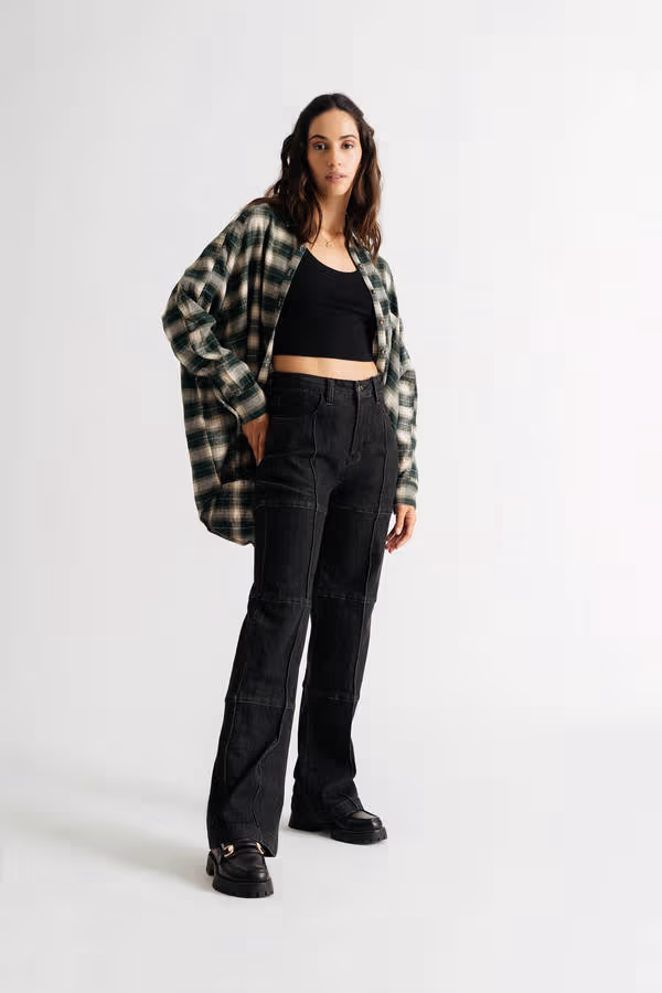 Hamilton Flannel Shacket - Green Multi