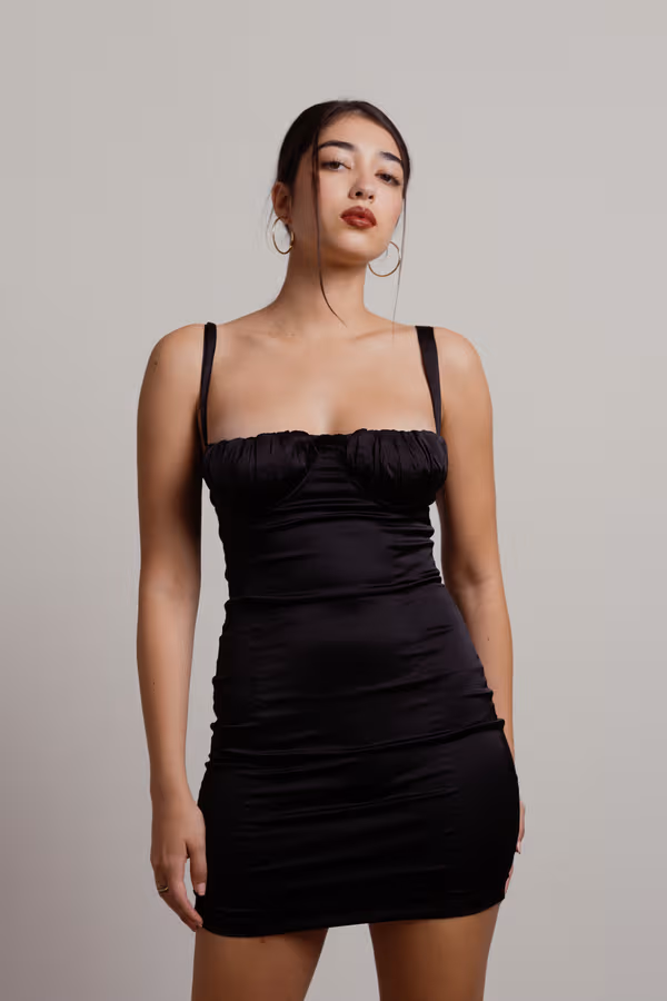 Magic Hour Bustier Bodycon Mini Dress - Black