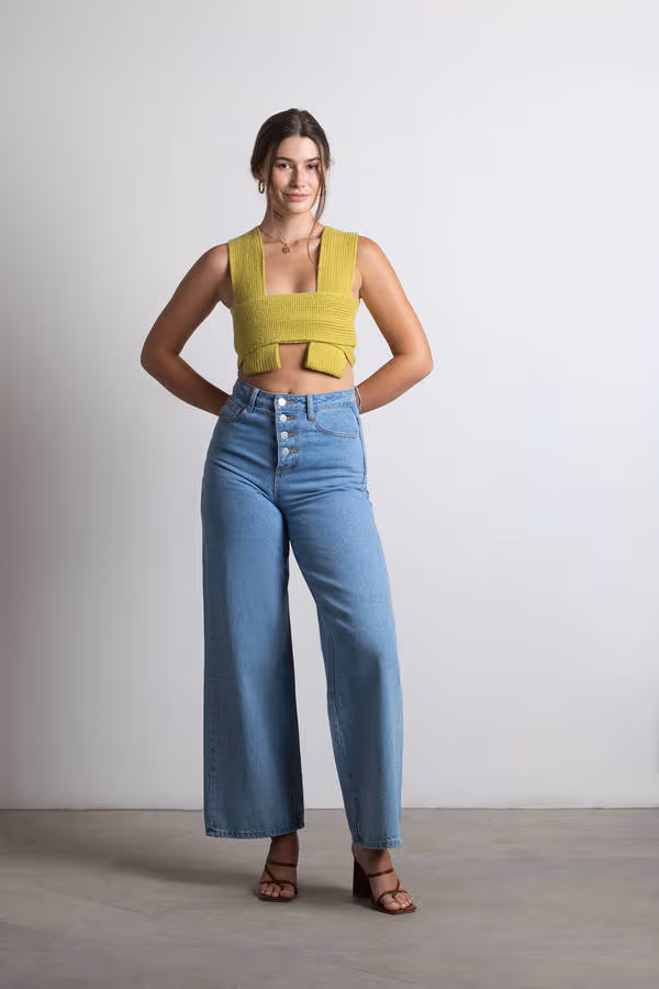 Meeko Crop Top - Kiwi Green