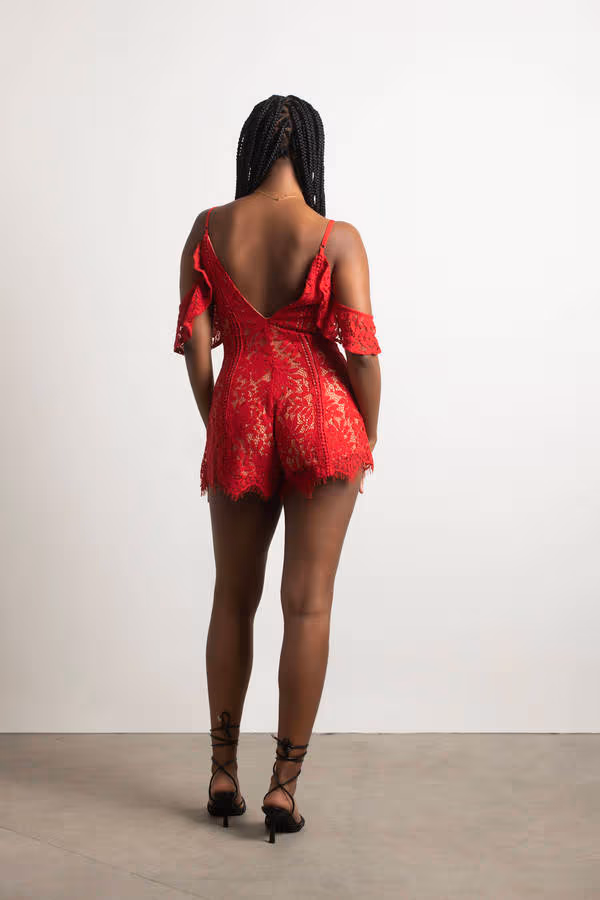 Genesis Plunging Romper - Blue