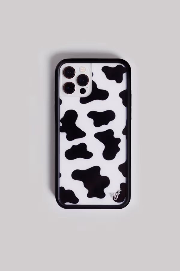 Wildflower Moo Moo Iphone Case - Black & White