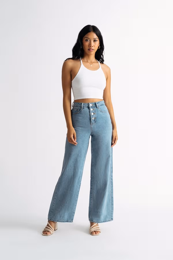 Glassell Park Wide Leg Jeans - Medium Wash