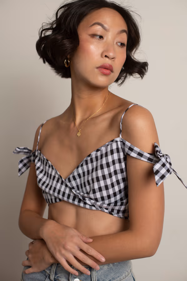 Victoria Crop Top - Grey