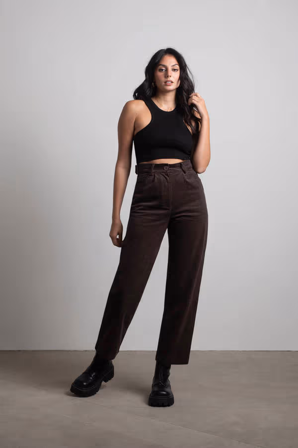 Tianna Corduroy Pants - Brown