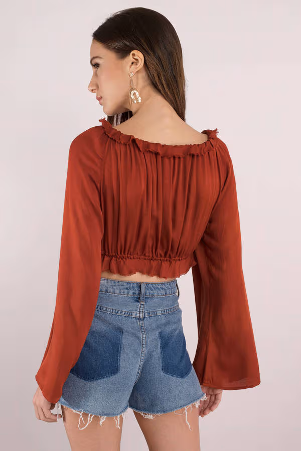 Blue Life Tropicana Crop Top - Orange Multi