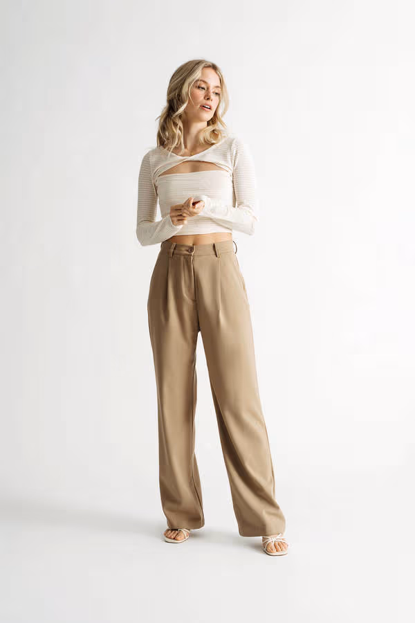 All Yours Black Twist Front Long Sleeve Crop Top