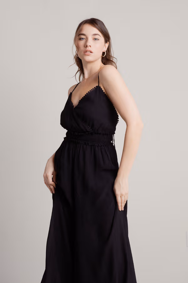 Amadya Cross Back Jumpsuit - Black