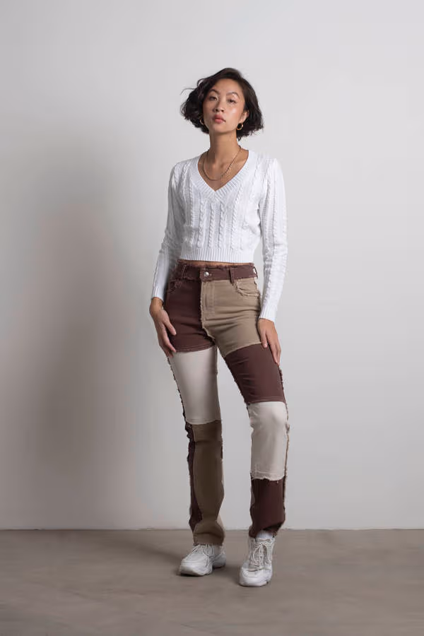 Jessenia Cable Knit Sweater - White