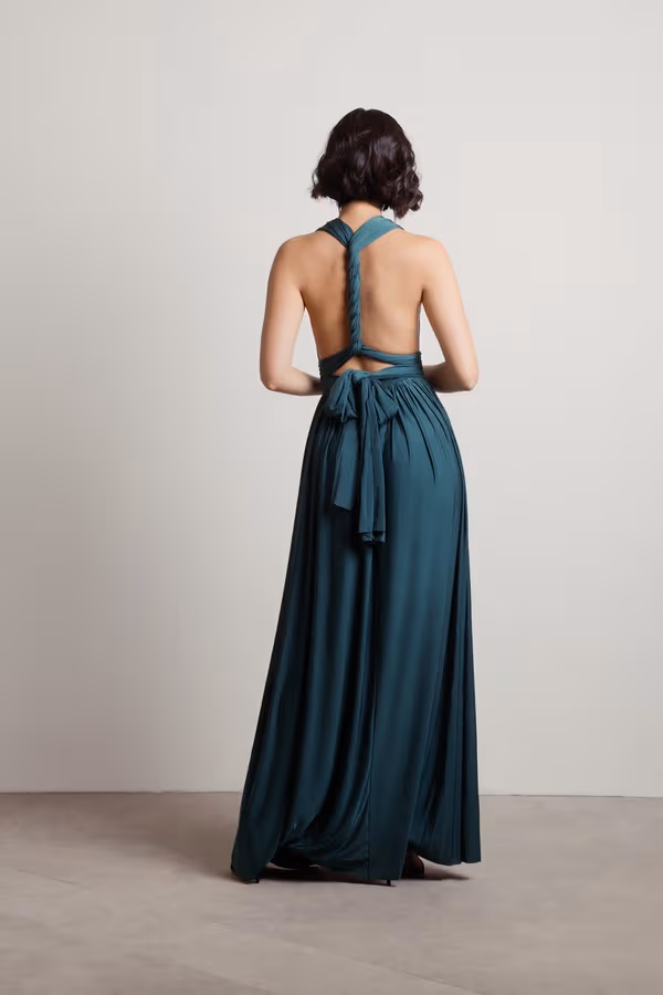 Make Magic Twist Tie Multiway Maxi Dress - Blue