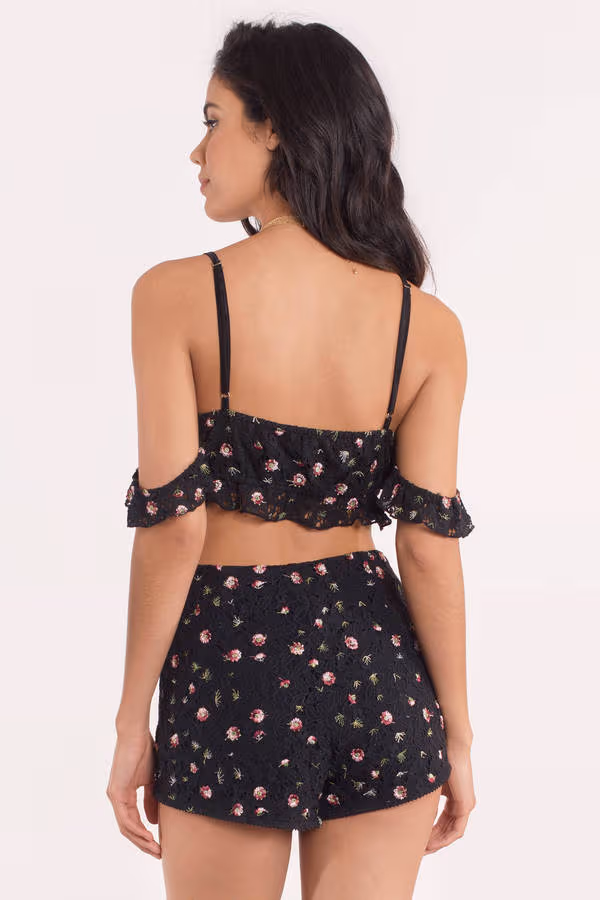 Ashleigh Crop Top - Black