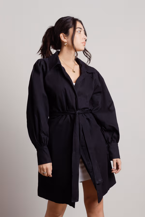 Leah Trench Coat - Black