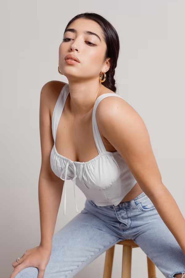 Focus On Me Corset Top - Blue