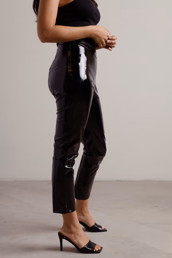 Kyra Faux Leather Pants - Black