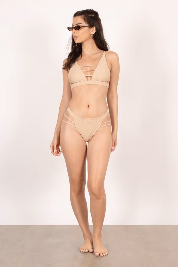 Power Of Love Cutout Bikini Top - Wine