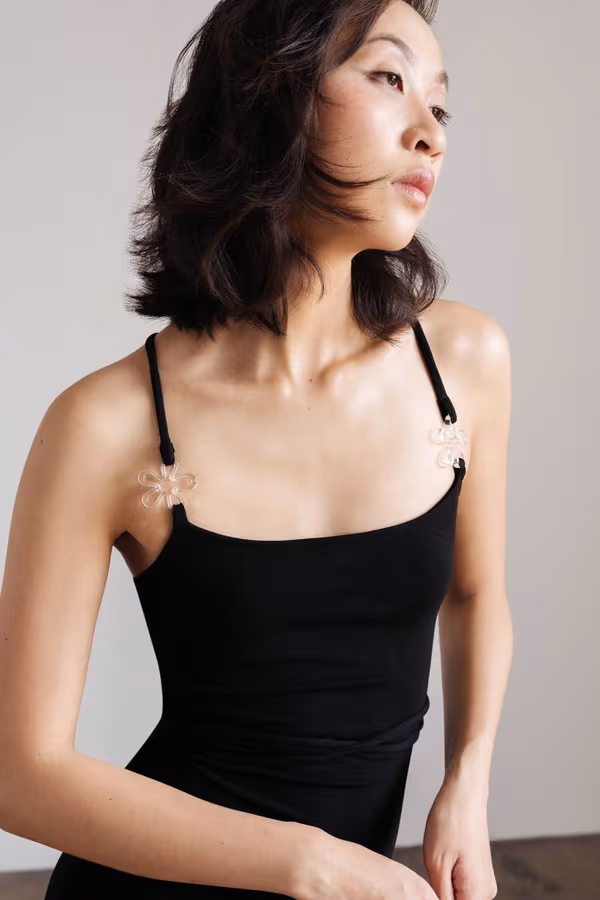 Kiana Backless Flower Strap Mini Dress - Cream