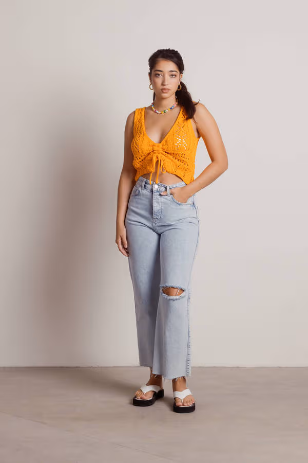 Feeling Free Crop Top - Orange