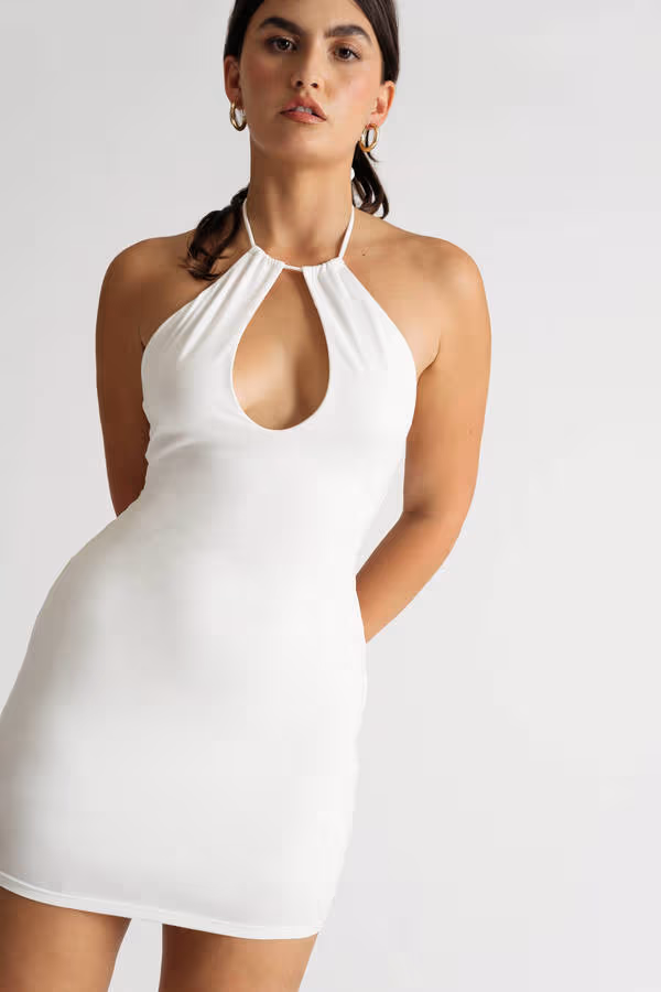 Lyla Cutout Bodycon Mini Dress - Off White