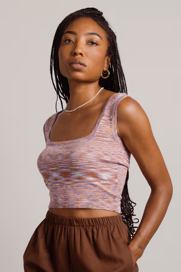 Space Tank Top - Lavender Multi